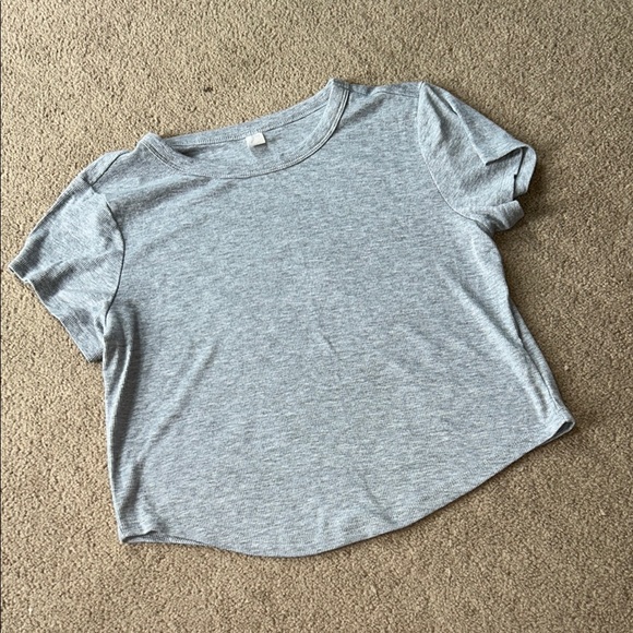 Gray Women's Ribbed Top - Picture 1 of 2